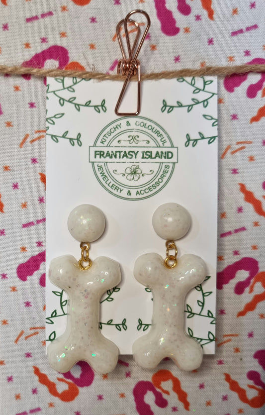 Ivory Glitter Bone Drops