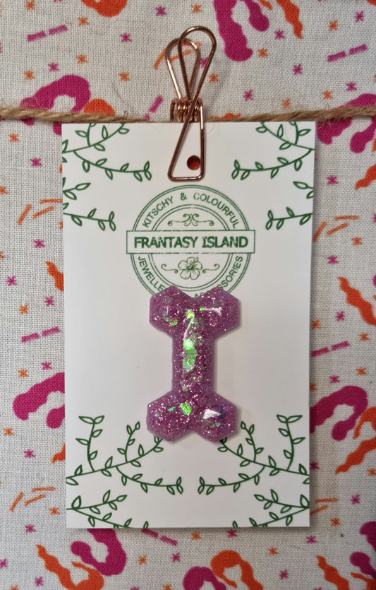 Lilac Geometric Bone Pin