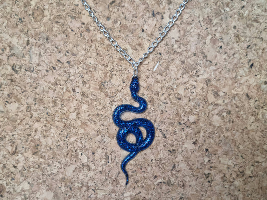 Blue Snake Necklace