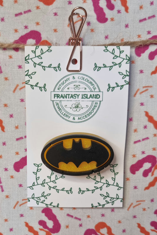 Mini Bat Signal Brooch