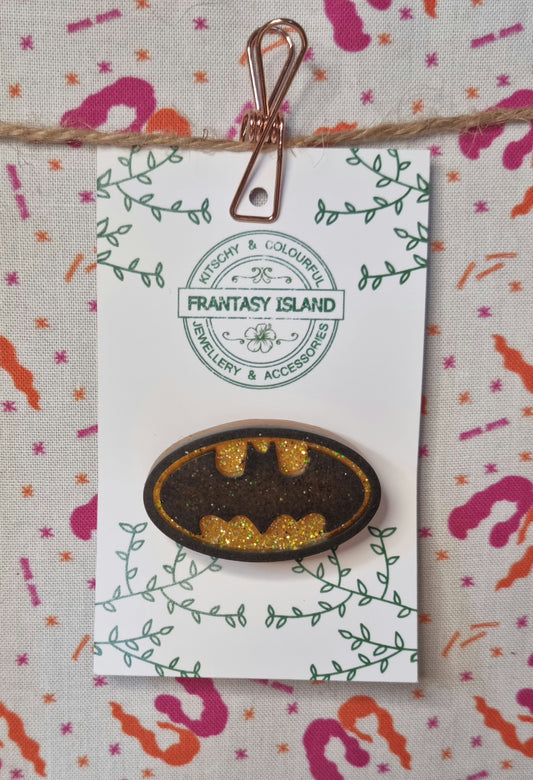 Mini Bat Signal Brooch