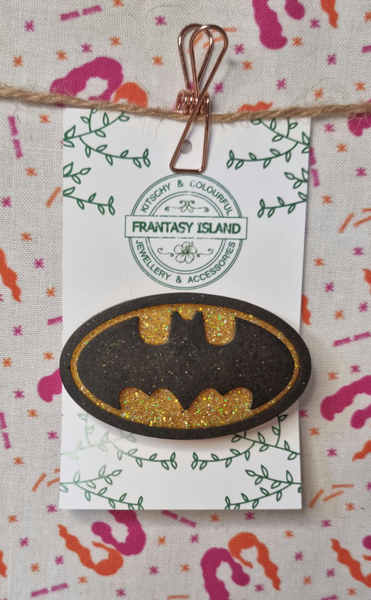 Bat Signal Brooch