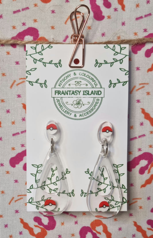 Pokeball Narrow Teardrops