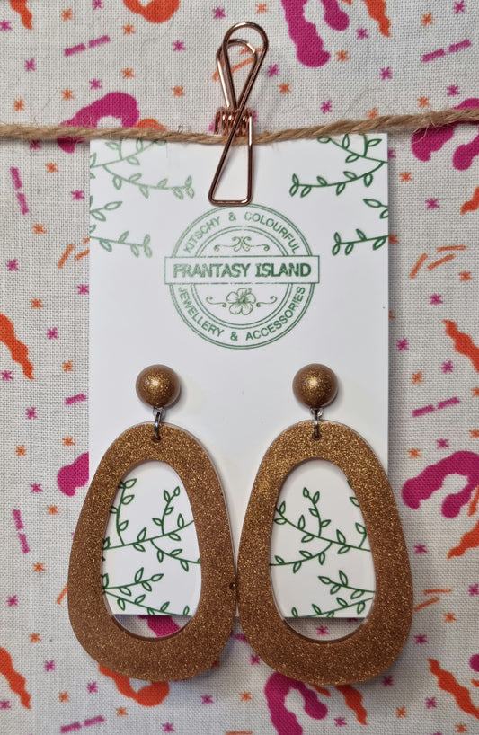 Metallic Bronze Teardrops