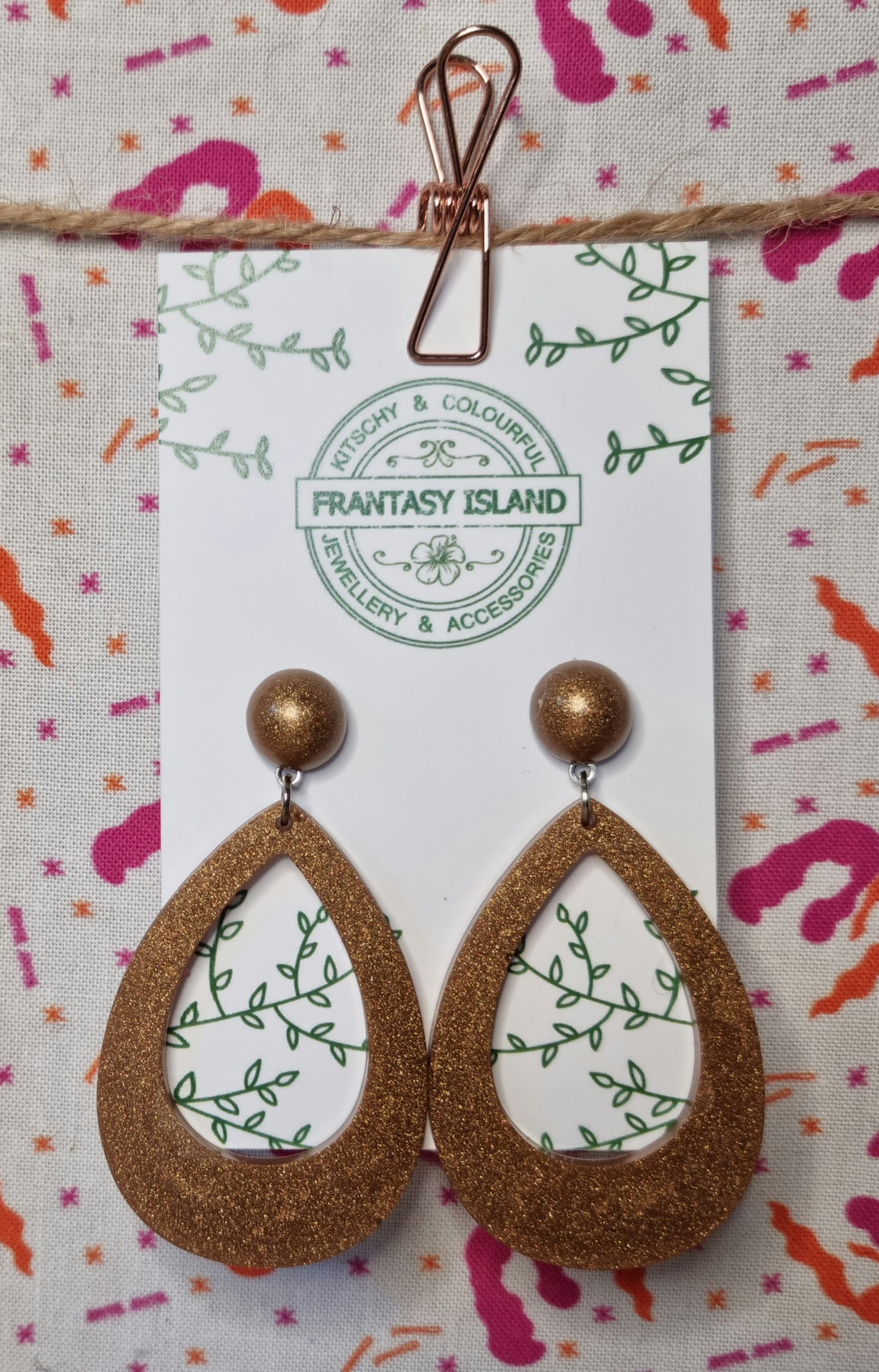 Metallic Bronze Teardrops