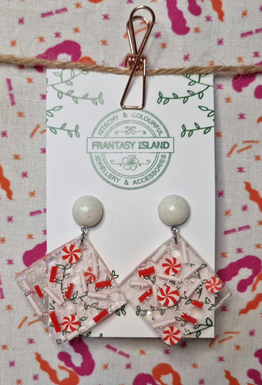Peppermint Candy Diamond Drops