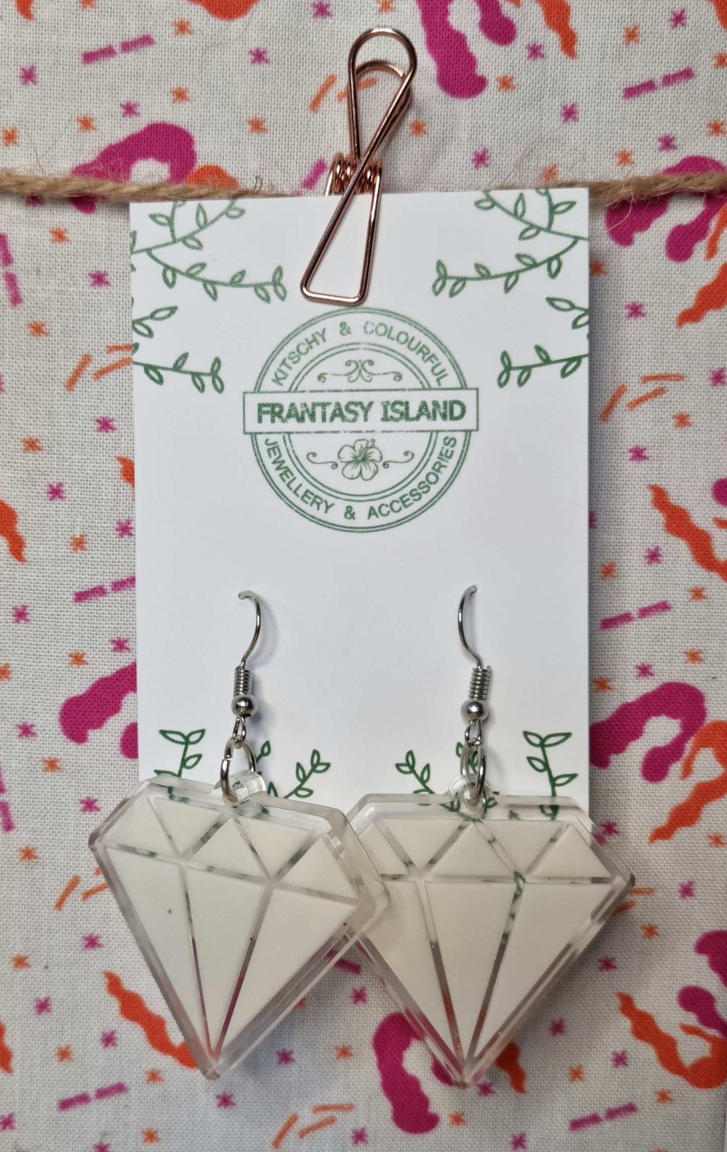 White Diamond Earrings