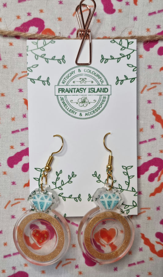 Diamond Ring Earrings