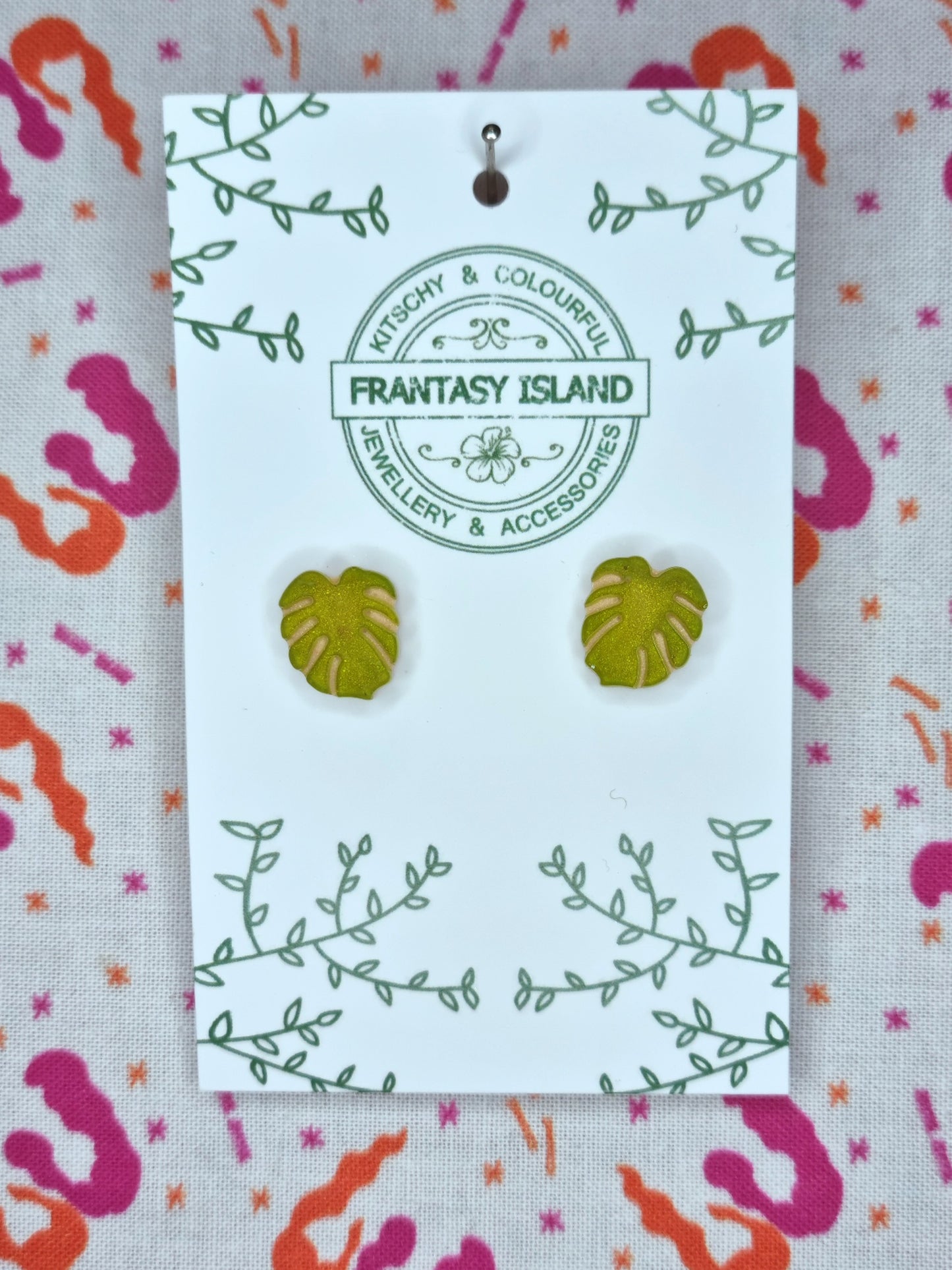 Monstera Leaf Studs