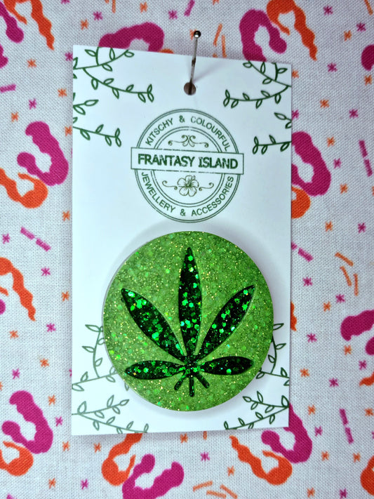 Green Leaf Brooch