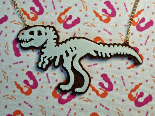 T-Rex Skeleton Necklace