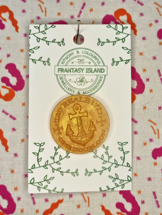 Gold Dubloon Pin
