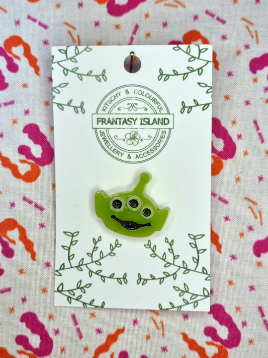 Green Alien Pin