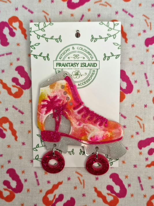 Retro Roller Skate Brooch