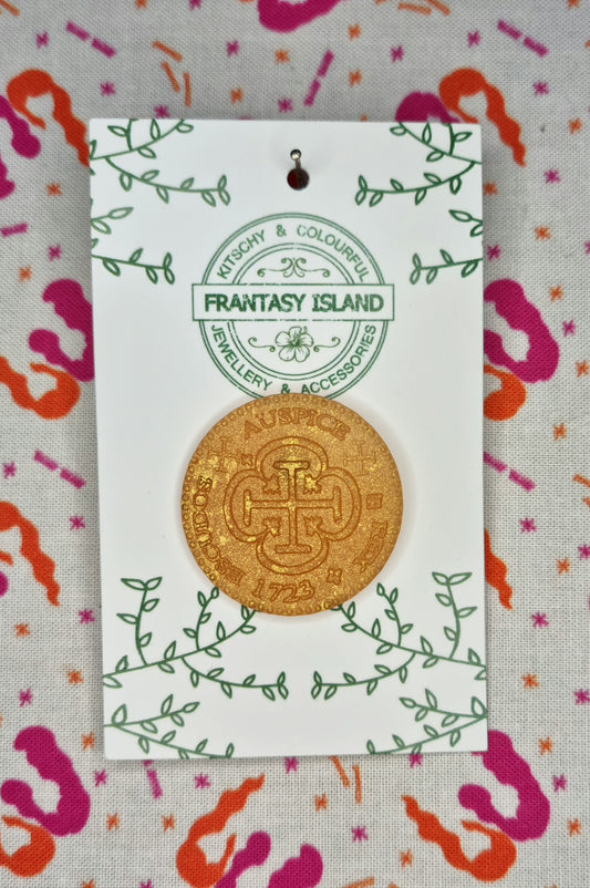 Gold Dubloon Pin