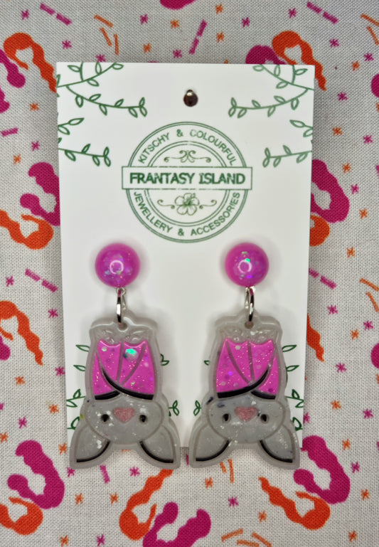 Grey & Purple Hanging Bats