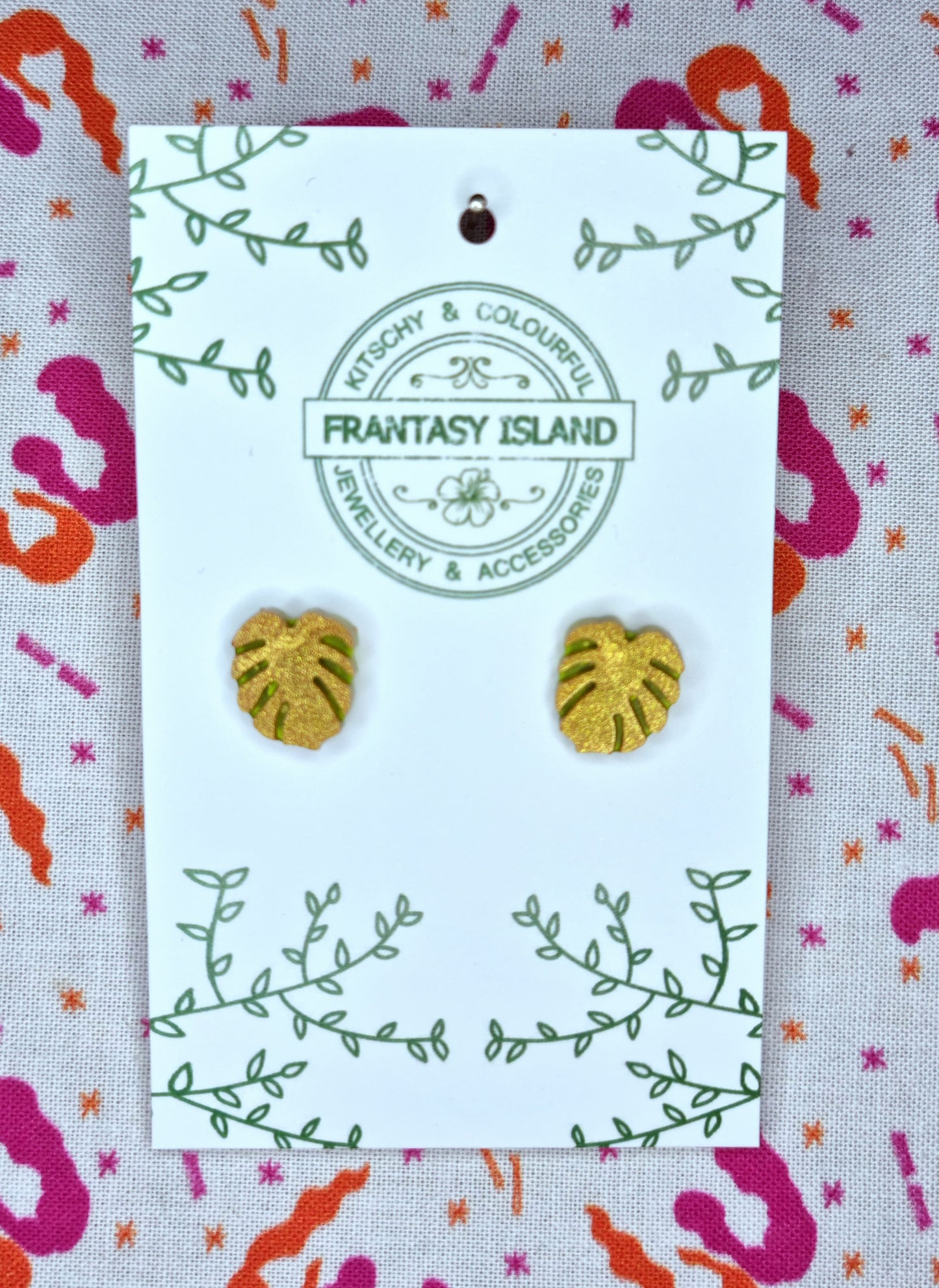 Monstera Leaf Studs