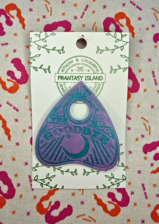 Blue & Lilac Planchette Brooch