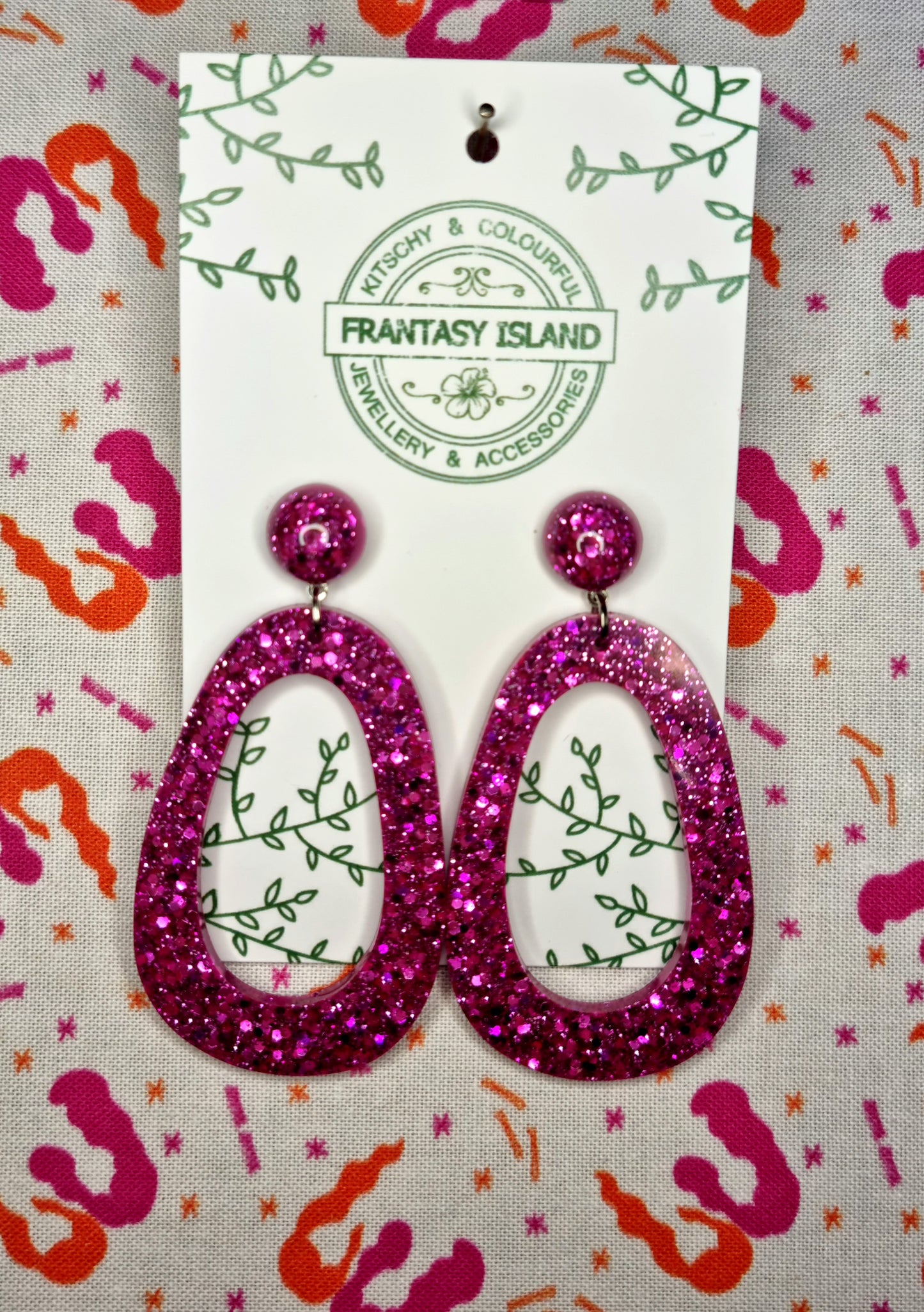 Soft Purple Glitter Teardrops