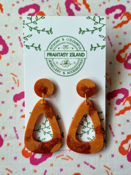 Copper Tortoiseshell Teardrops
