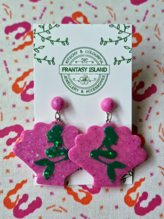 Mermaid Silhouette Earrings