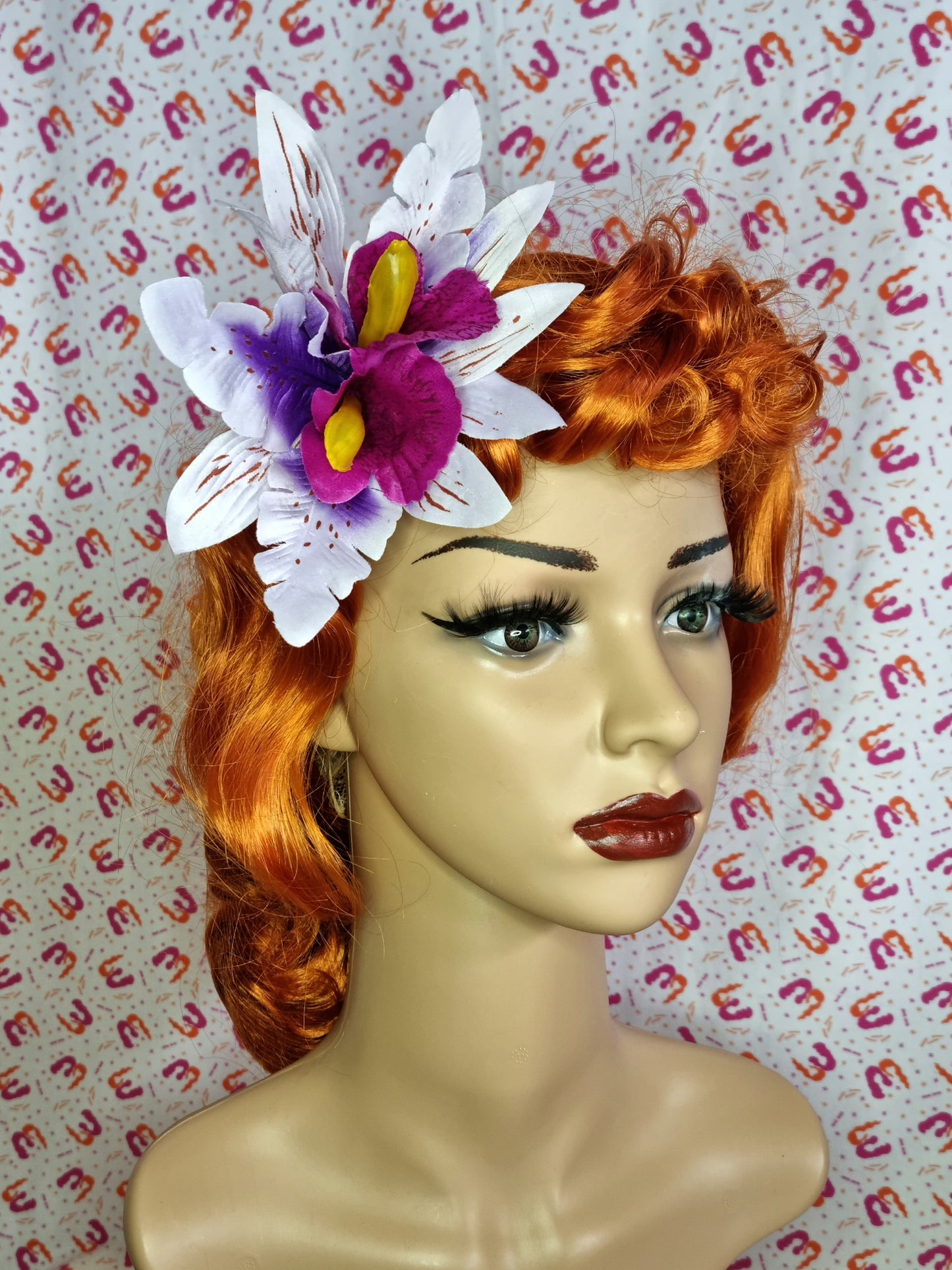 Double Cattleya Orchid Clips