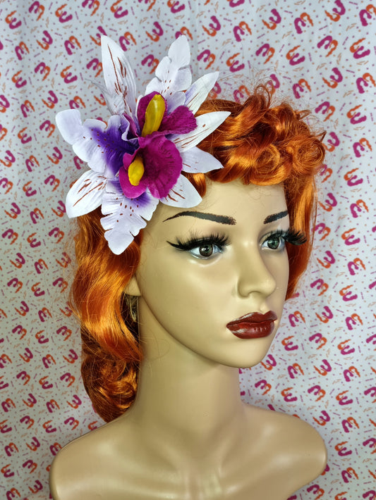 Double Cattleya Orchid Clips