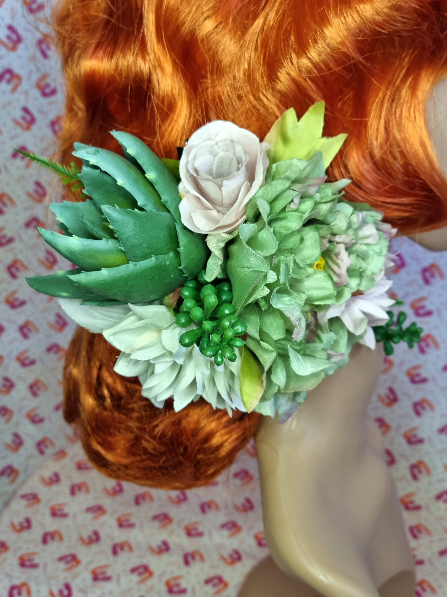 Succulent Peony Flower Crown