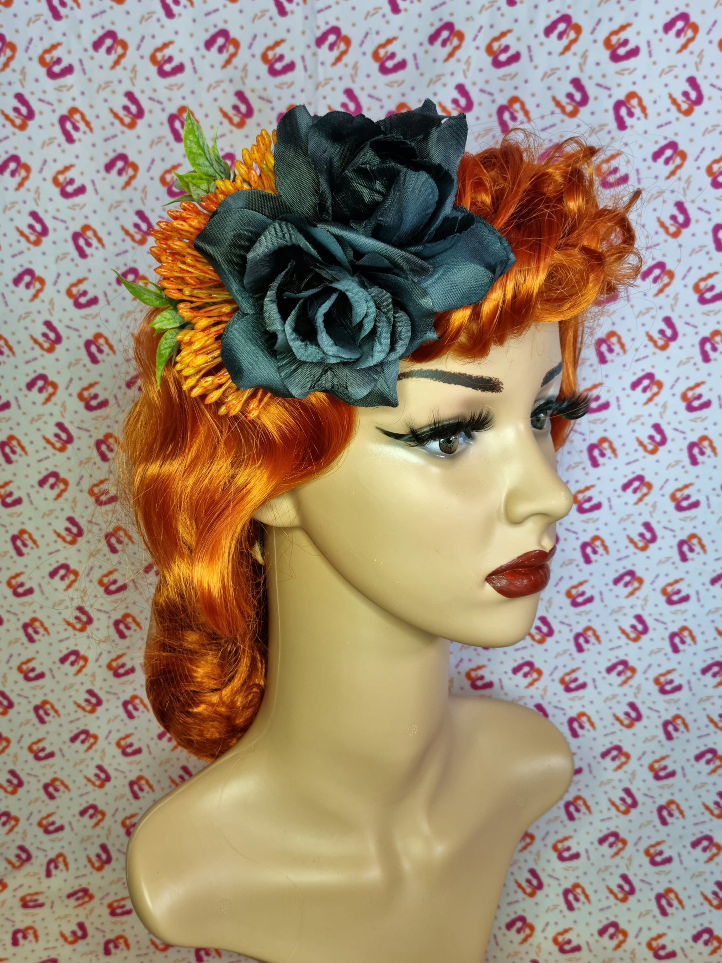 Black & Orange Roses