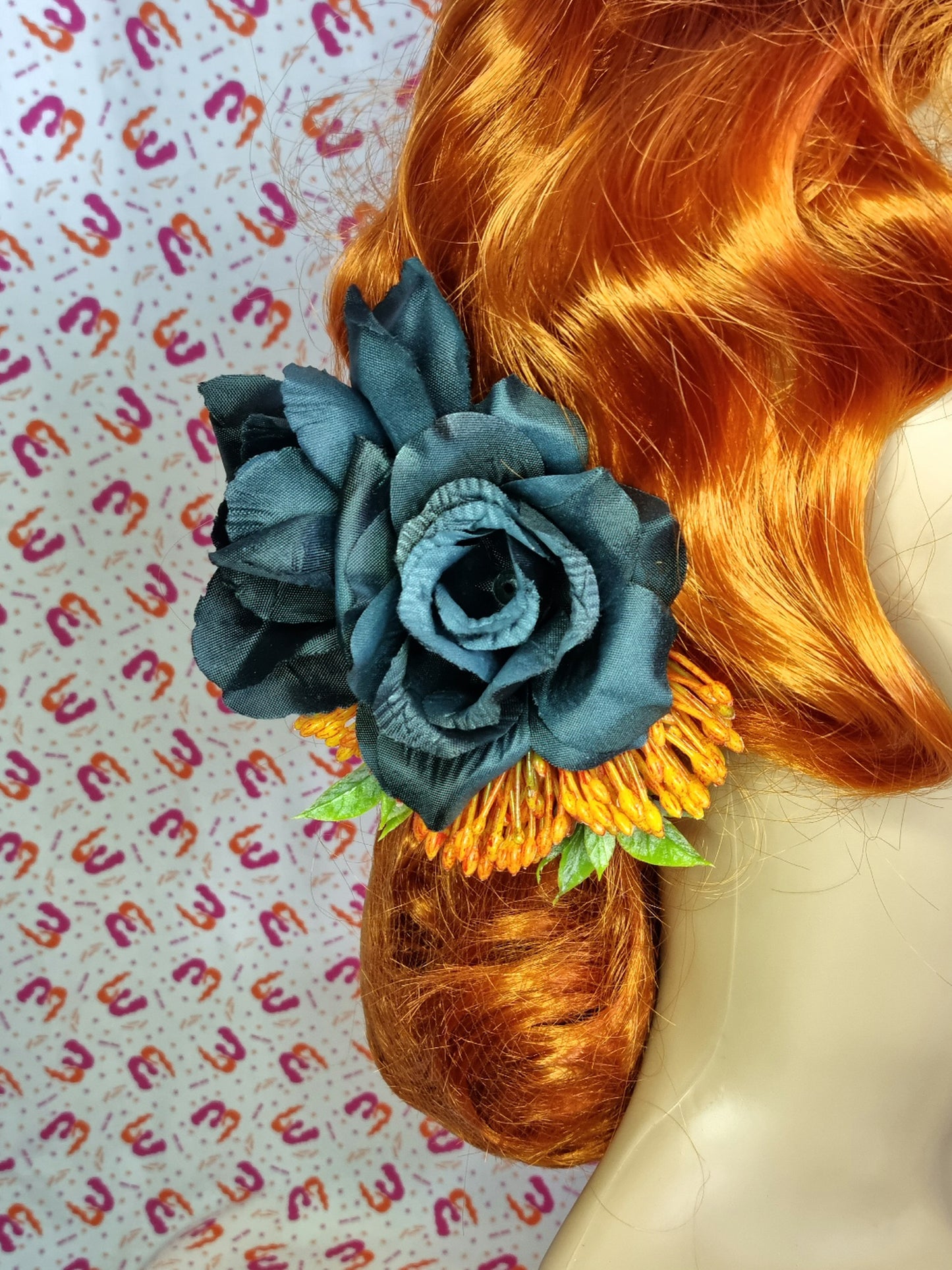 Black & Orange Roses