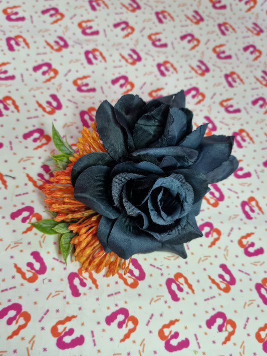 Black & Orange Roses