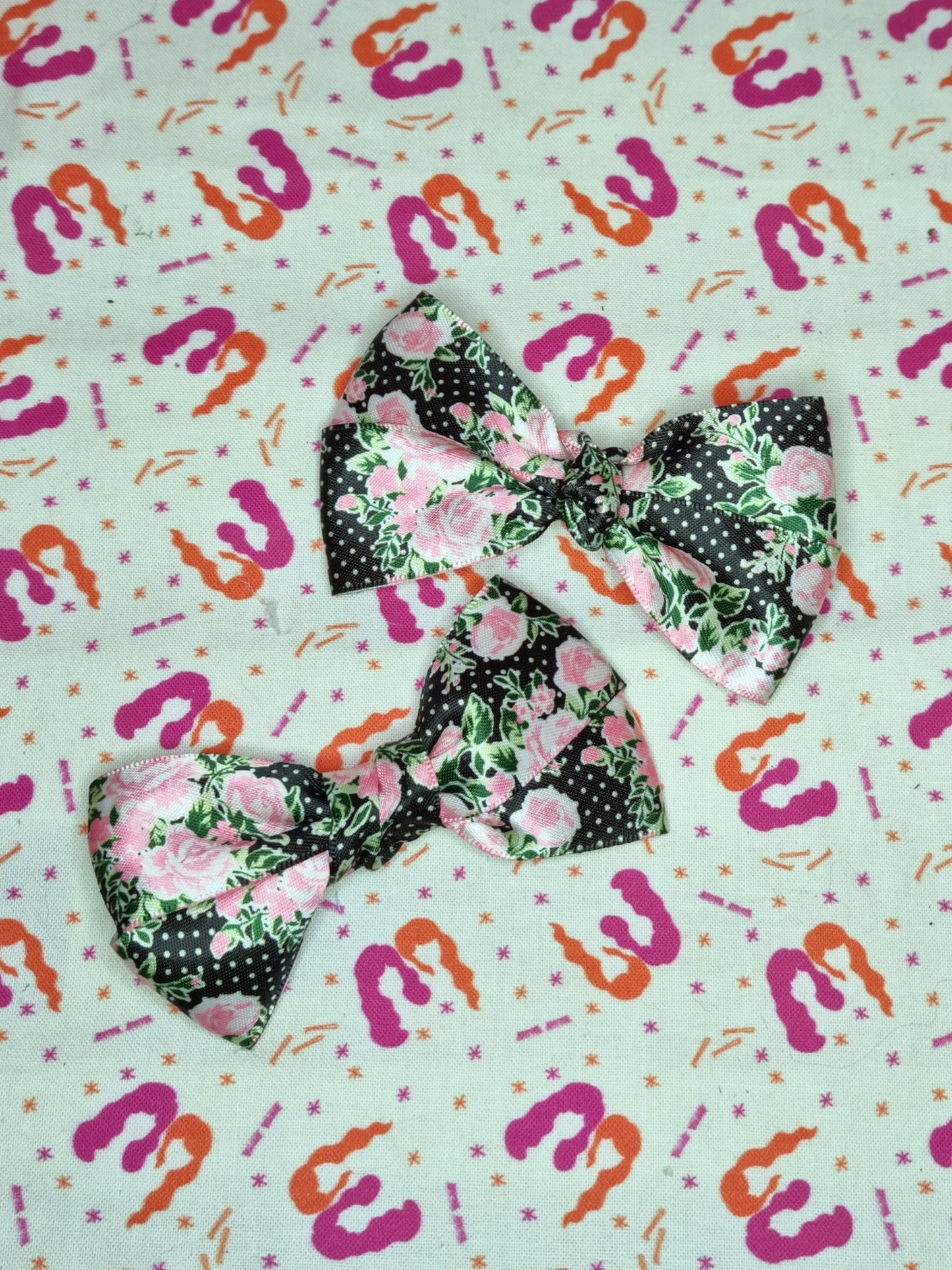 Floral Satin Bows