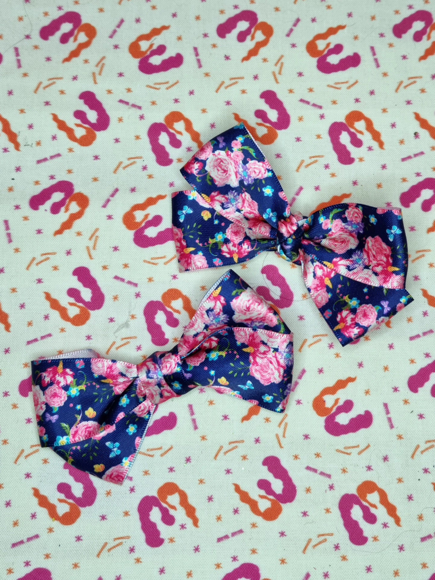 Floral Satin Bows