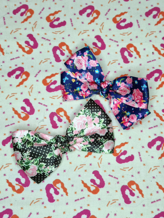 Floral Satin Bows