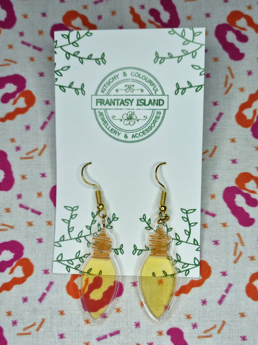 Yellow Lightbulb Earrings