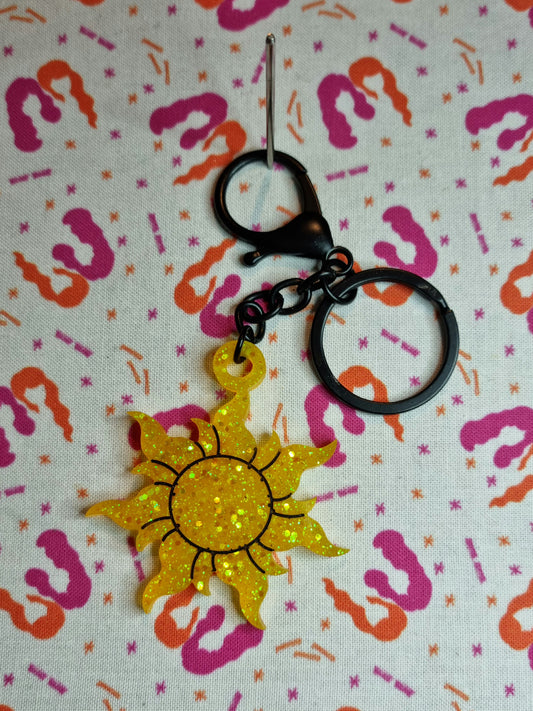 Corona Sun Keychain - Glitter