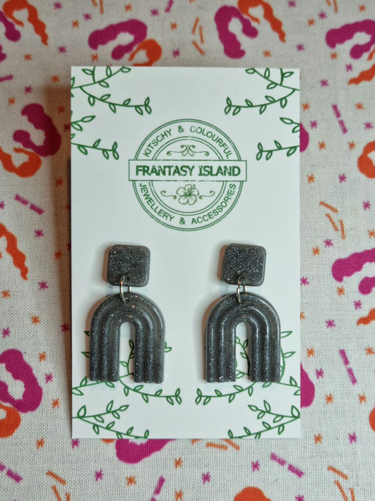 Gunmetal Deco Arch Drops