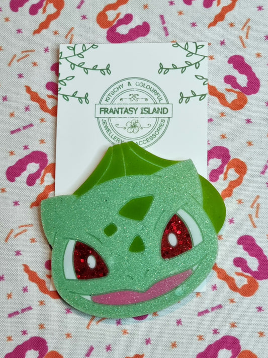 Bulbasaur Face Brooch