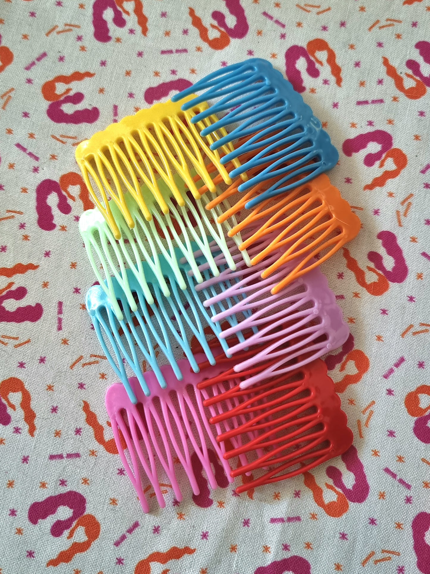 Candy Coloured Mini Side Combs - 2 Pack