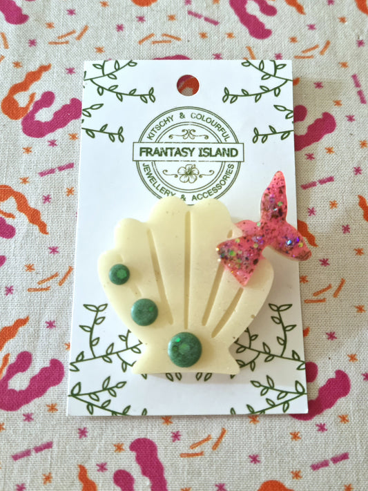 Ivory Shell Brooch