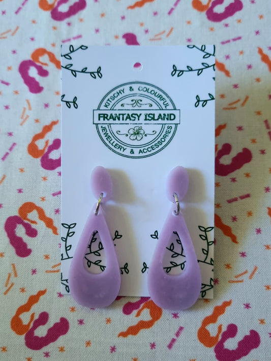 Lilac Narrow Teardrops