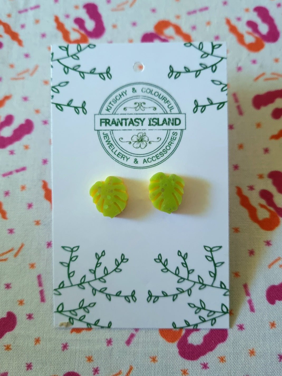 Monstera Leaf Studs