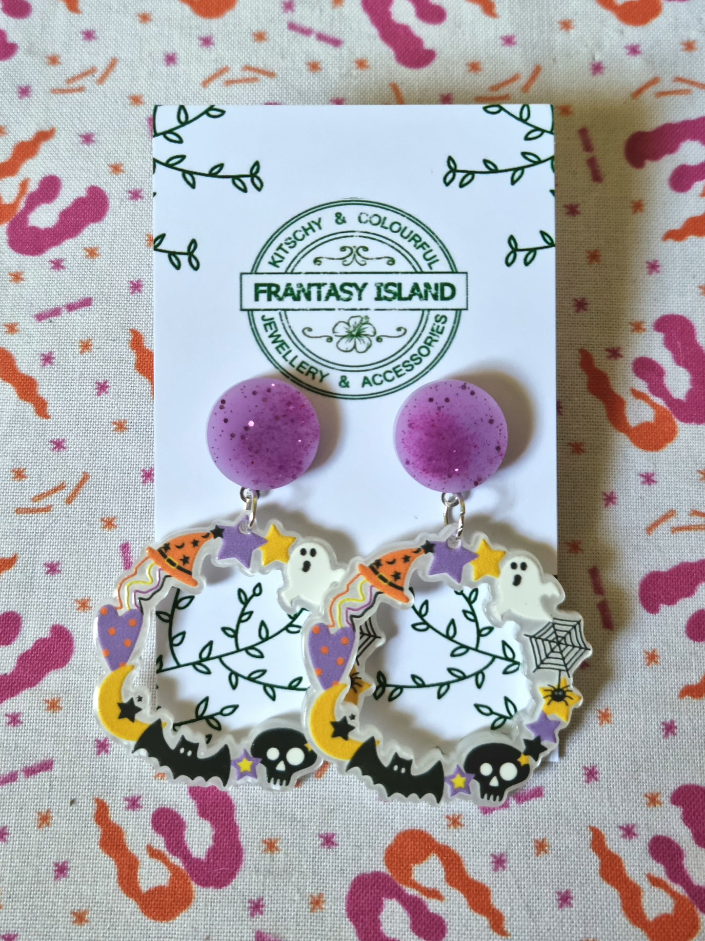 Cutesy Halloween Hoops - Purple