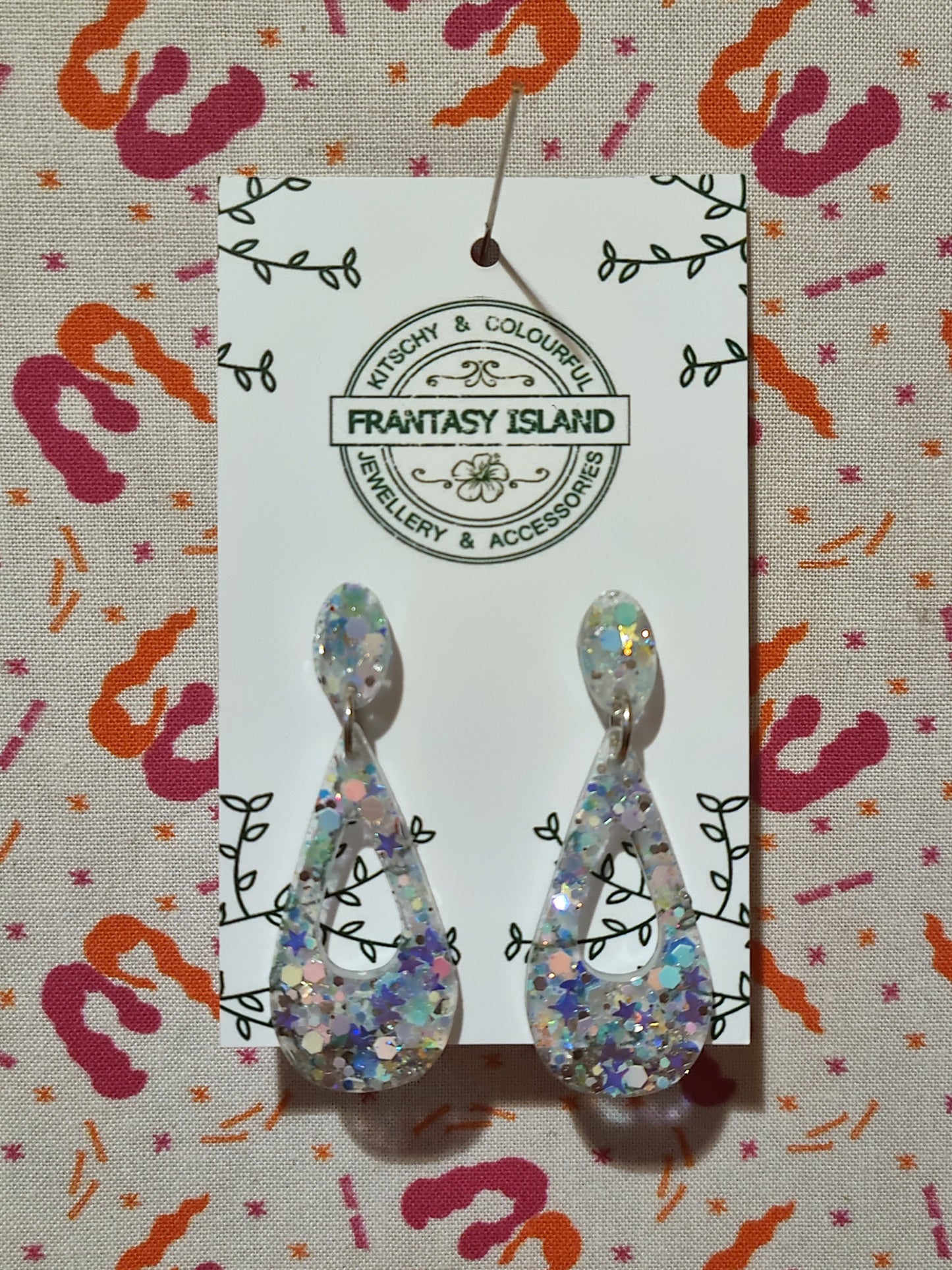 Mermaid Glitter Narrow Teardrops