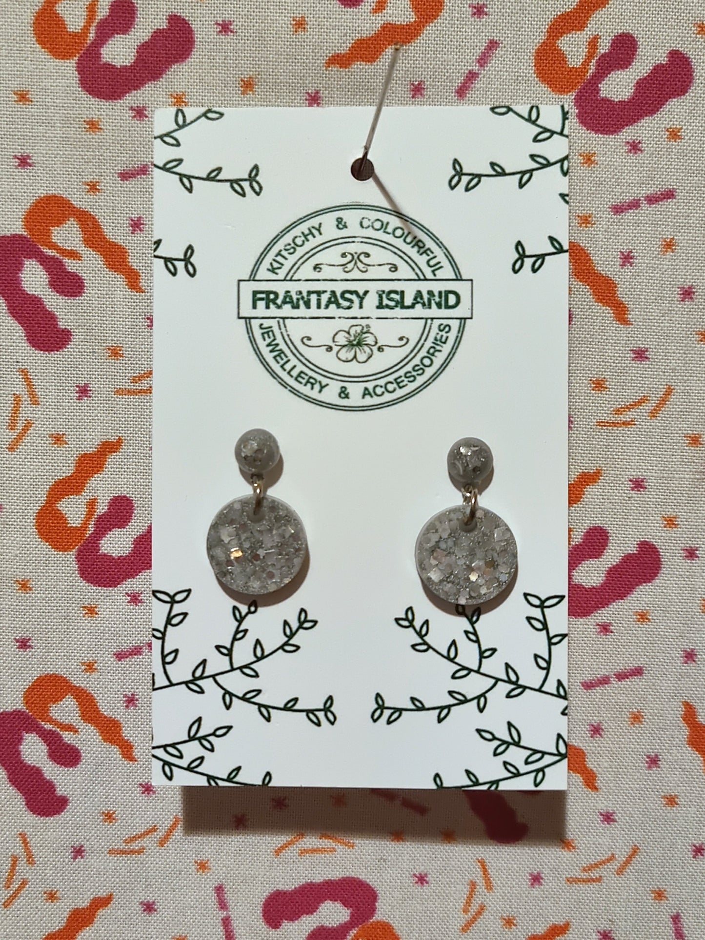 Silver Glitter Mini Drops