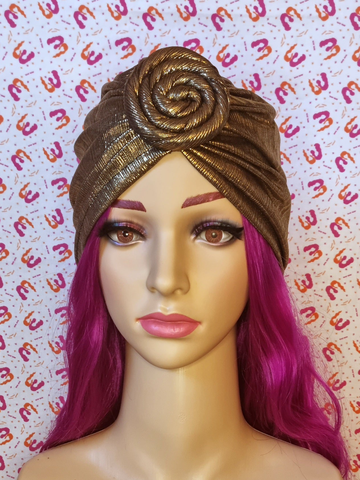 Metallic Spiral Turbans
