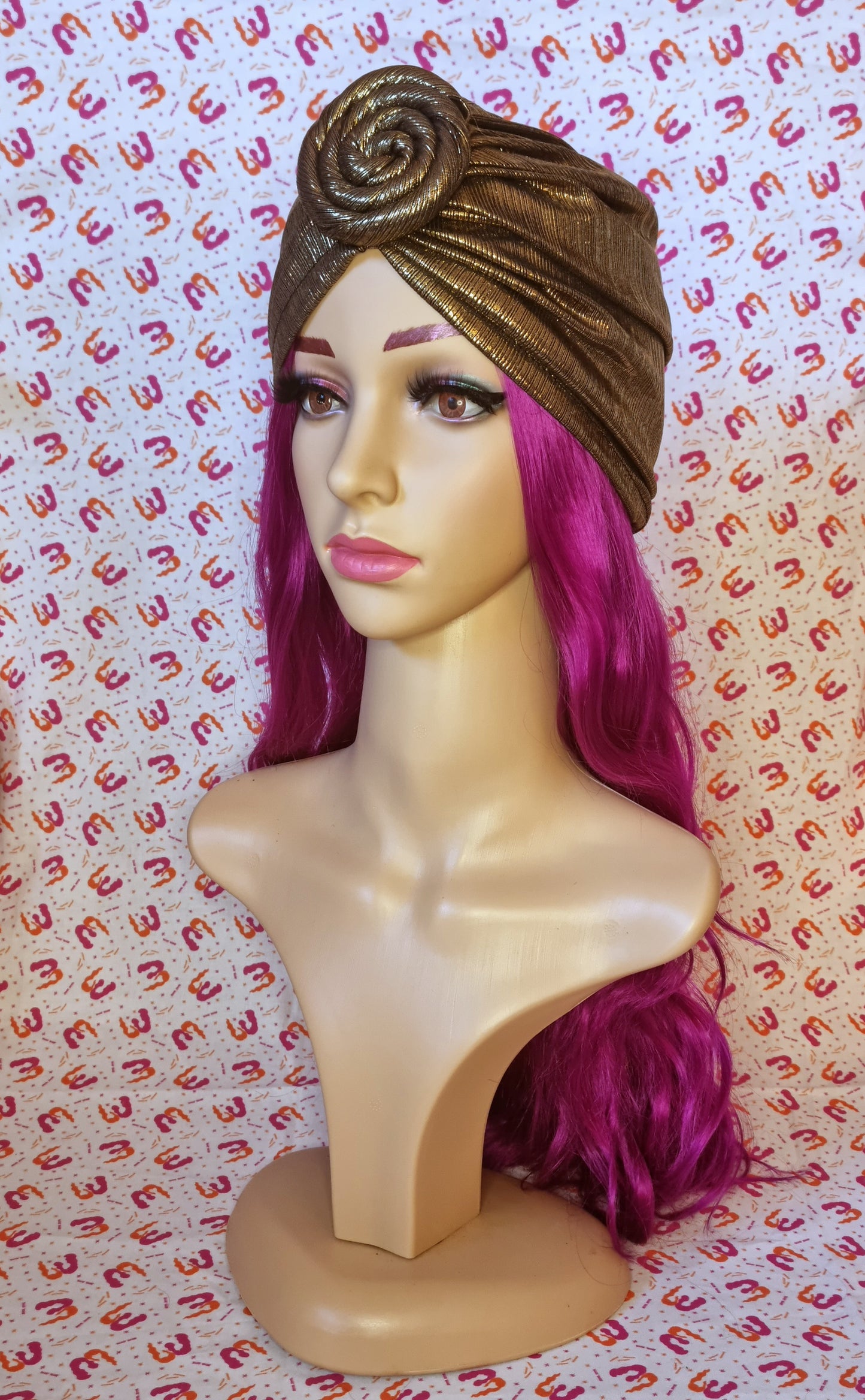 Metallic Spiral Turbans