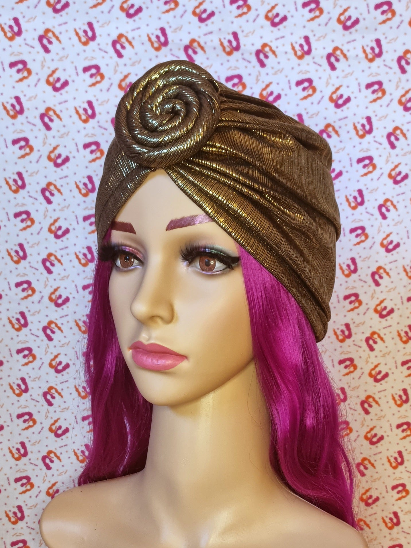 Metallic Spiral Turbans