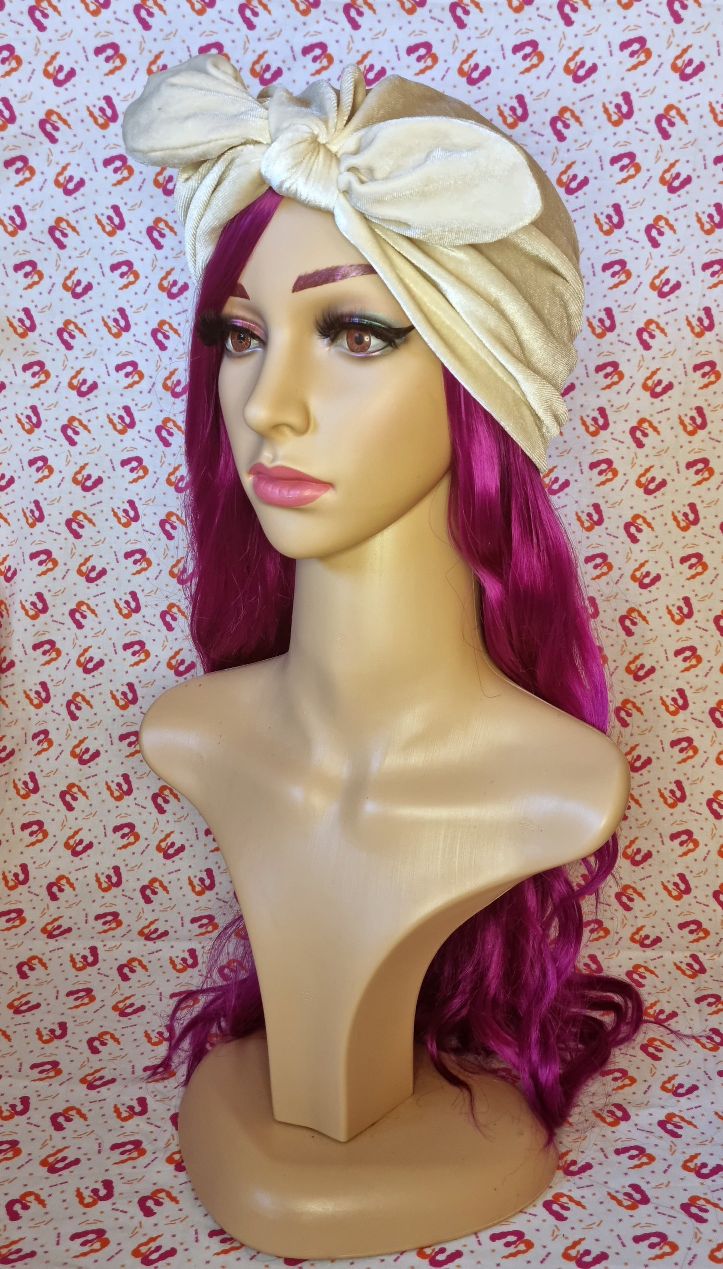 Tie Front Velvet Turbans