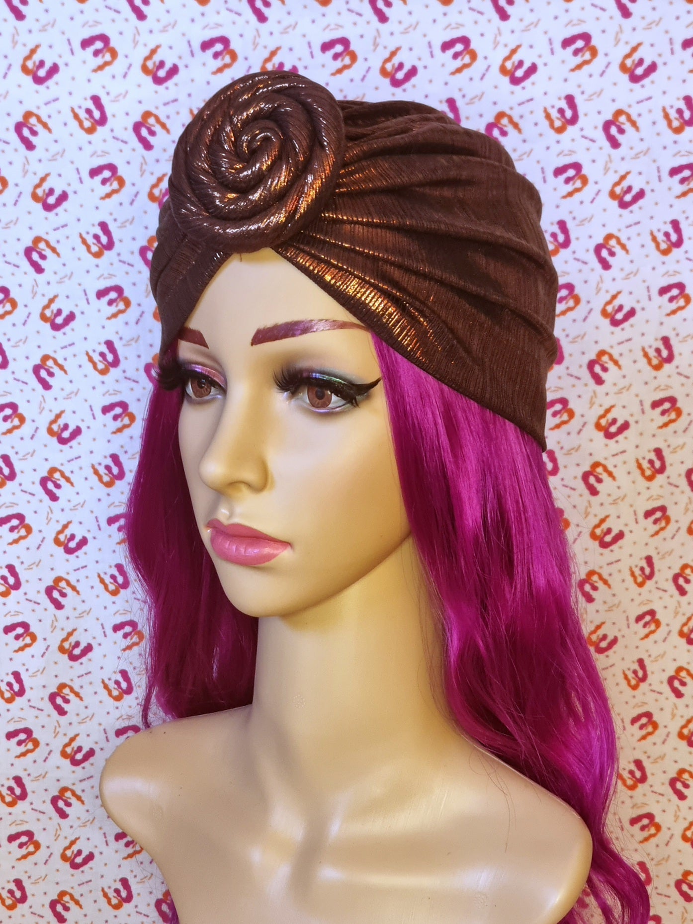 Metallic Spiral Turbans